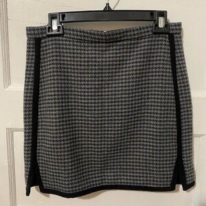 J Crew Wool-Blend Preppy Houndstooth Skirt